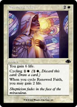 x4 Renewed Faith - Foil - Retro Frame C MTG Dominaria Remastered M/NM, English - Image 1