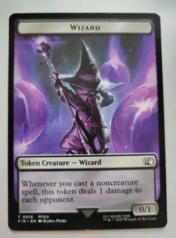 MTG - Final Fantasy: Bird (0017) Wizard (0015) - Token - Near Mint - Image 2