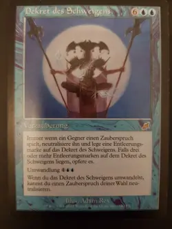 Dekret Des Schweigens, Decree Silence, Premodern Rare Magic Mtg Karten Sammlung - Image 1