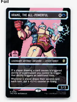 Krang, the All-Powerful (Surge Foil) - Borderless | Pixel - MTG Commander: TMNT - Image 1