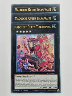 Yu Gi Oh - 3x MP25-EN222 Madolche Queen Tiarafraise - Ultra Rare - Image 1