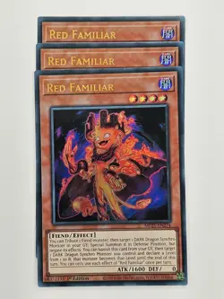Yu Gi Oh - 3x MP25-EN274 Red Familiar - Ultra Rare - Image 1