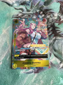 One Piece TCG P-113 EN WINNER JEWELRY BONNEY (Heroines Battle Winner) - Image 1