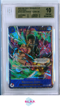 RORONOA ZORO SR 2023 ONE PIECE TREASURE CUP TOP 8 PRIZE OP01-025 BGS 10.0 - Image 1