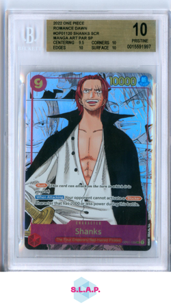SHANKS SCR MANGA ART PAR SP 2022 ONE PIECE ROMANCE DAWN OP01120 BGS 10.0 - Image 1