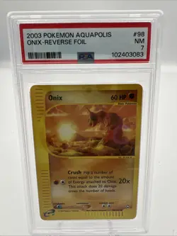 PSA 7 NM Onix 98/147 Aquapolis Pokemon Card 598 Reverse Foil - Image 2