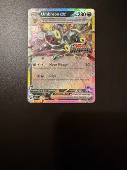 Pokemon Umbreon EX Prismatic Evolutions Card 060/131 Stamped Surprise Box NM - Image 1