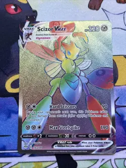Pokemon TCG Scizor VMAX Darkness Ablaze Rainbow Rare Card 193/189 - Image 3