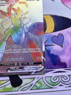 Pokemon TCG Scizor VMAX Darkness Ablaze Rainbow Rare Card 193/189 - Image 5