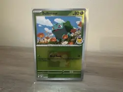 Bulbasaur 001/132 MEG 2026 Pokemon Day League Promo PLAY Stamp Pokemon Card - Image 1