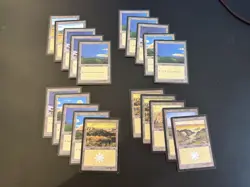 Old Border Basic Lands Plains MTG Lot x20 (Ice Age, Odyssey, Onslaught, Etc) - Image 1