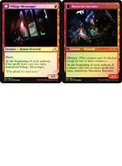 Village Messenger / Moonrise Intruder FOIL Shadows over Innistrad NM ABUGames - Image 1