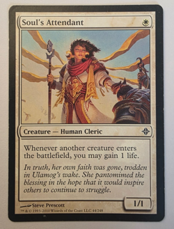 MTG Soul's Attendant 44/248 Rise of the Eldrazi (1 available) - Image 1