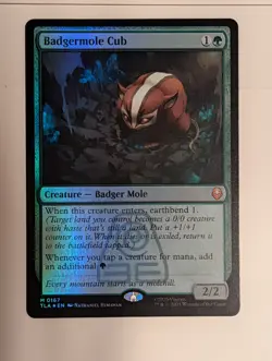 MTG - Badgermole Cub - TLA - M - Foil - 167 - Image 1