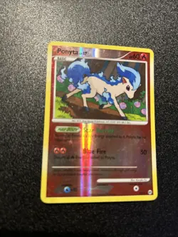 Pokemon Ponyta SH11 Reverse Holo Shiny Holo Rare Alt Art Fire HP 60 2009 EN - Image 3