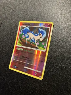 Pokemon Ponyta SH11 Reverse Holo Shiny Holo Rare Alt Art Fire HP 60 2009 EN - Image 4