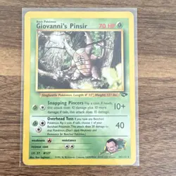 Pokemon Giovanni's Pinsir 24/132 Gym Challenge Rare Unlimited Regular 2000 -LP - Image 1