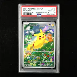 PSA 10 GEM MT 2024 Pokemon JPN Pikachu 218/SV-P PROMO - Image 1