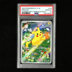 PSA 10 GEM MT 2024 Pokemon JPN Pikachu 218/SV-P PROMO - Image 2