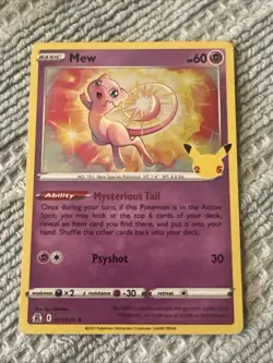 Pokemon TCG Mew 011/025 Celebrations Holo Rare - Image 1