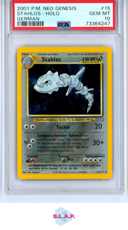 STAHLOS-HOLO GERMAN POKEMON GERMAN NEO GENESIS 2001 15 PSA 10 - Image 1