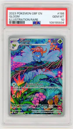 2023 POKEMON S&V OBSIDIAN FLAMES #198/197 GLOOM ILLUSTRATION RARE PSA 10 - Image 1