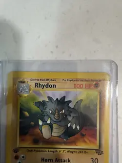 Pokemon TCG Rhydon Jungle 1st Edition 45/64 Uncommon 100 HP Stage 1 1999 - Image 2