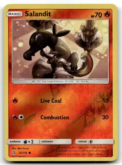 Salandit - 25/156 - Common Reverse Holo - S&M Ultra Prism - Pokemon NM - Image 1