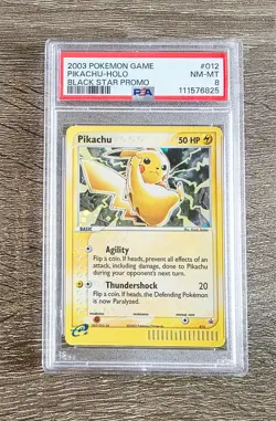 ⚡ Pokemon TCG Holo Pikachu Black Star Promo #012 Graded PSA 8 - Image 3