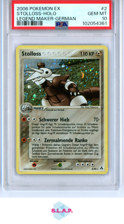 STOLLOSS-HOLO LEGEND MAKER-GERMAN POKEMON EX LEGEND MAKER 2006 2 PSA 10 - Image 1