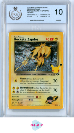 ROCKETS ZAPDOS 2021 POKEMON GERMAN CELEBRATIONS 15/132 PGS 10 - Image 1