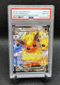 Pokemon | Flareon EX Holo Rare | XY Generations Radiant RC28/RC32 | PSA 8 - Image 1