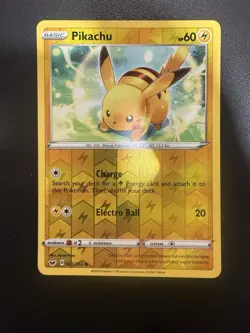 2020 Pokemon-Pikachu 065/202-Sword And Shield-Reverse Holo - Image 1