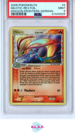 MILOTIC-REV.FOIL DRAGON FRONTIERS-GER POKEMON EX DRAGON FRONTIERS 2006 5 PSA 9 - Image 1