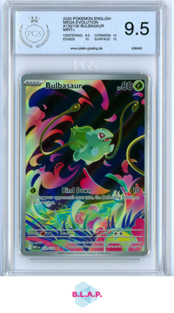 BULBASAUR 2025 POKEMON ENGLISH MEGA EVOLUTION 133/132 PGS 9.5 - Image 1