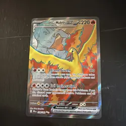 Pokemon Destined Rivals Team Rocket's Moltres EX UR FULL ART ENG 208/182 NM - Image 1