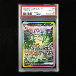 PSA 10 GEM MT 2024 Pokemon JPN Leafeon ex 200/187 SAR - Image 1