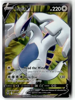 Lugia V ⭐ 185/195 Holo Rare Ultra Silver Tempest 2022 Pokemon NM - Image 1