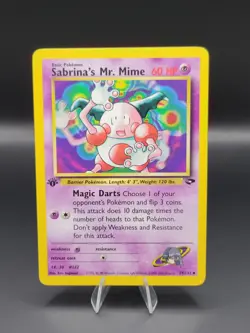 Pokemon TCG 1st Edition Sabrina's Mr. Mime 59/132 - Image 1