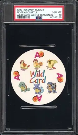 1999 Pokemon Rummy Pidgey Squirtle Evolution Wild Ace Diamonds PSA 10 POP 13 - Image 1