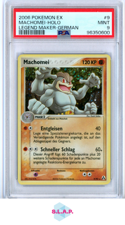 MACHOMEI-HOLO LEGEND MAKER-GERMAN POKEMON EX LEGEND MAKER 2006 9 PSA 9 - Image 1