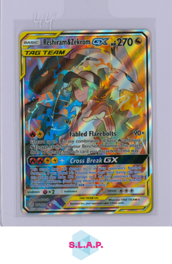 RESHIRAM & ZEKROM GX POKEMON 222/236 2019 TAG TEAM SUN & MOON COSMIC ECLIPSE ENG - Image 1
