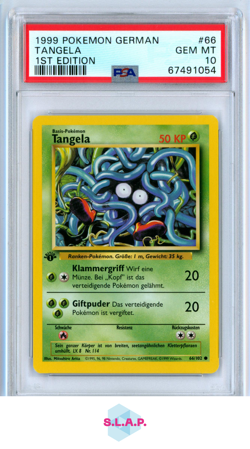 TANGELA 1ST EDITION POKEMON GERMAN 1999 66 PSA 10 - Image 1