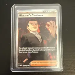 Pokemon Giovanni’s Charisma 197/165 Full Art SR Scarlet & Violet 151 NM - Image 1