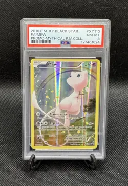 Pokemon | Black Star Promo | Mew | Mythical Collection 2016 | XY110 | PSA 8 - Image 1