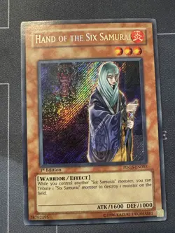 Hand of the Six Samurai TDGS-EN085 Secret Rare 1st Edition MP Edison Yugioh - Image 1