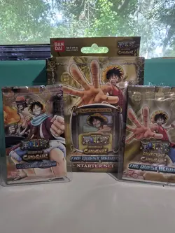 One Piece CCG The Quest Begins & Passage To The Grand Line Sealed Packs & Deck - Image 1