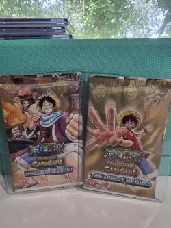 One Piece CCG The Quest Begins & Passage To The Grand Line Sealed Packs & Deck - Image 4