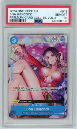 2024 One Piece English Premium Card Collection Vol 2 Boa Hancock ST03-013 PSA 10 - Image 1