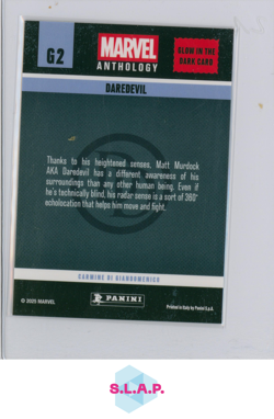 DAREDEVIL PANINI G2 MARVEL ANTHOLOGY GLOW IN THE DARK CARD 2025 ENGLISH - Image 2